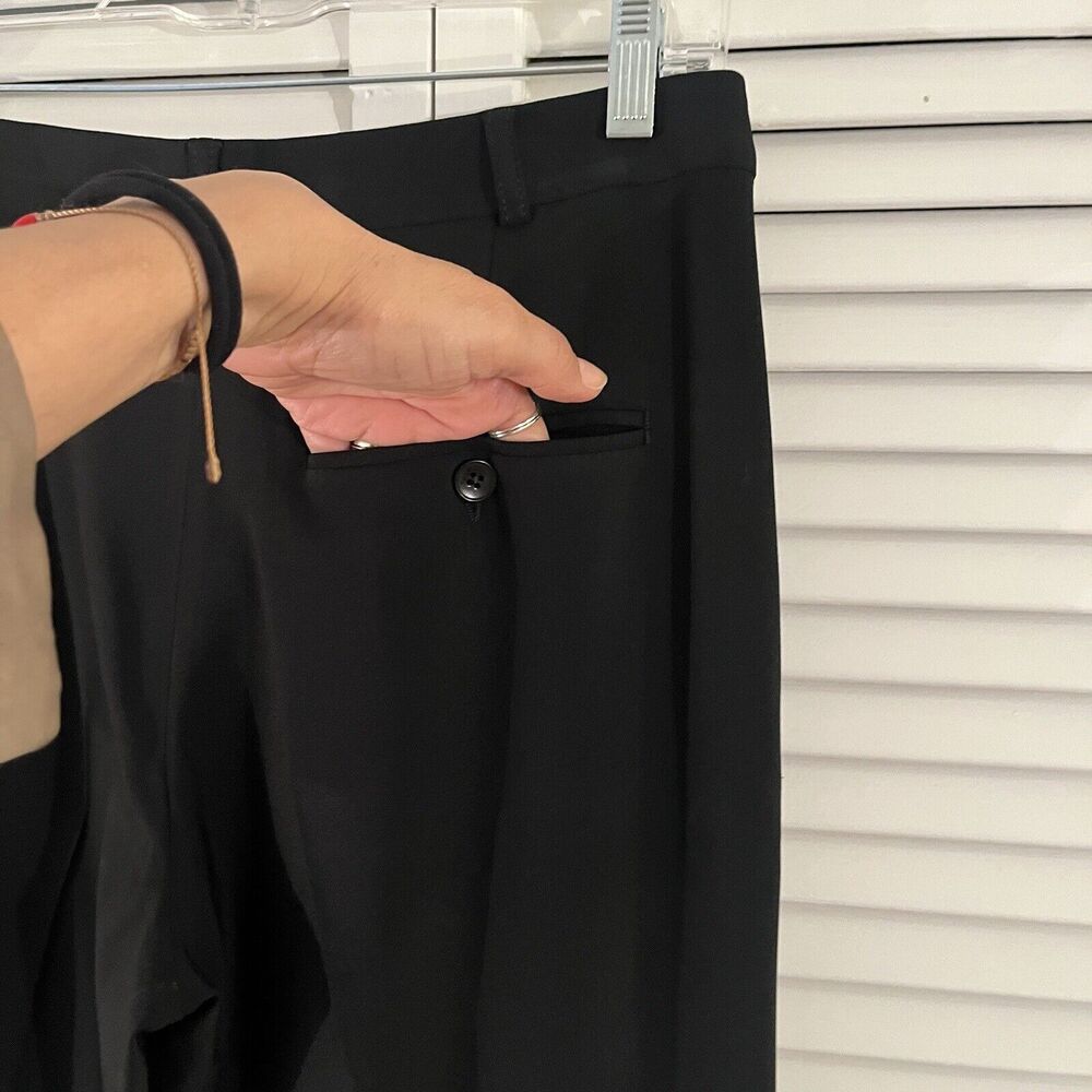 Etro black tailored trouser pants size IT42/US 6, made in Italy, career wear - Picture 7 of 11
